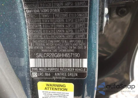 2017 Land Rover Discovery Sport Hse from USA, damaged, VIN SALCR2BG6HH657190